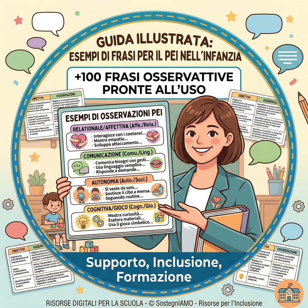 PEI FACILE INFANZIA + 10 esempi + 100 frasi